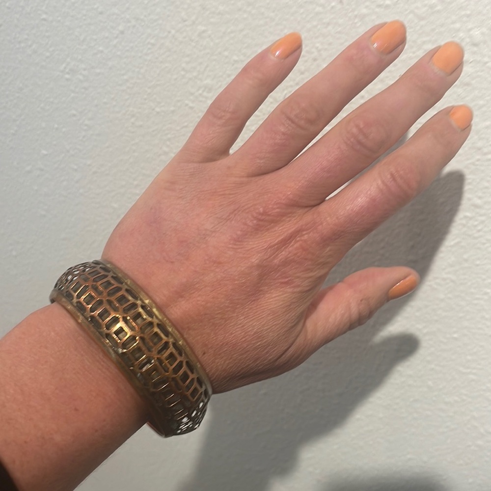 Copper metal lattice bracelet - Picture 4 of 10